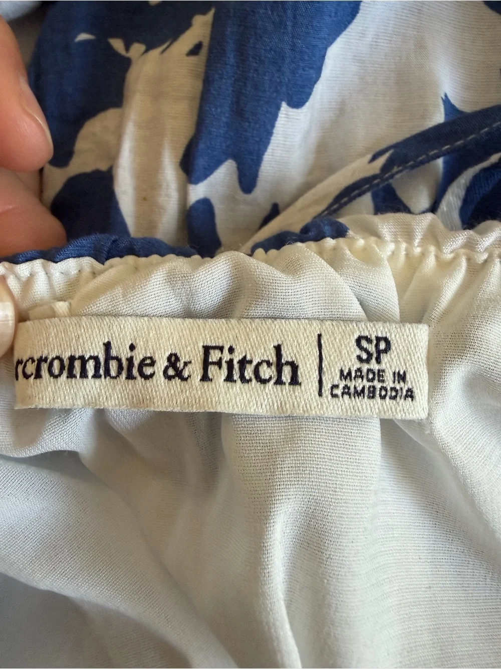 Abercrombie & Fitch Blue and White Floral Maxi Dress